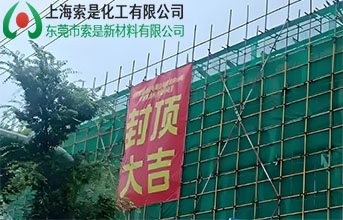 索是成功完成年產(chǎn)5000噸粉末涂料助劑項(xiàng)目封頂儀式!